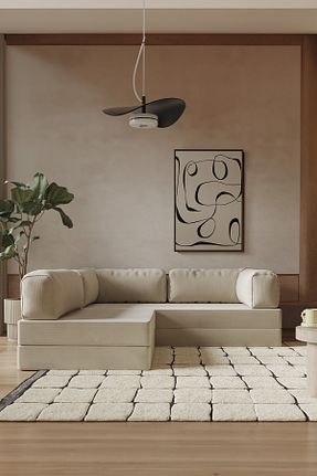 ست گوشه ای بژ 200 x 200 Modalife - کد 881146678