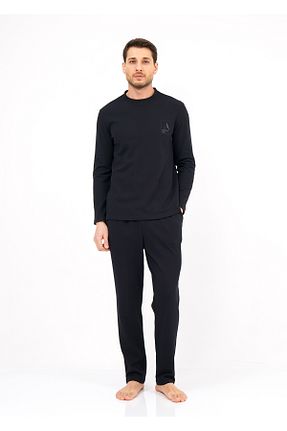 ست لباس راحتی مشکی مردانه پنبه ای NORTH ICE - کد 900570345