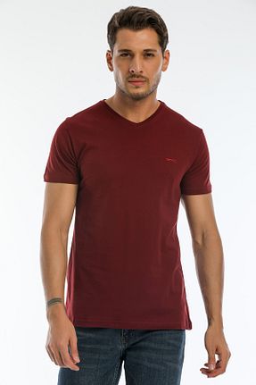 تیشرت زرشکی مردانه رگولار Slazenger - کد 144956365