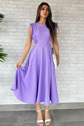 لباس بنفش زنانه بافتنی GÜLSELİ - کد 870049428