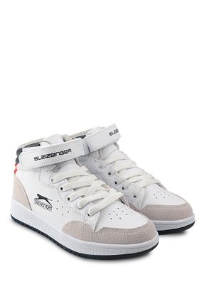 کفش پیاده روی سفید بچه گانه چرم مصنوعی Slazenger - کد 465387559