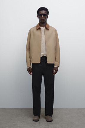 کت بژ مردانه رگولار Massimo Dutti - کد 900631555