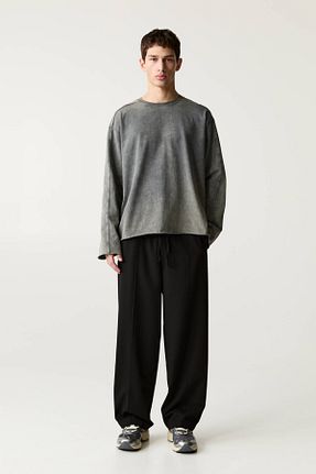 شلوار مشکی مردانه پلی استر Pull & Bear - کد 900596714
