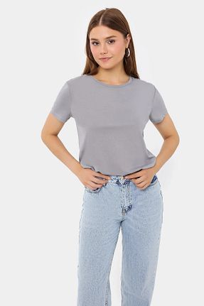 بلوز طوسی زنانه ساده Hiccup - کد 900600816