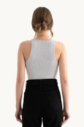 بلوز طوسی زنانه ساده Hiccup - کد 901889810