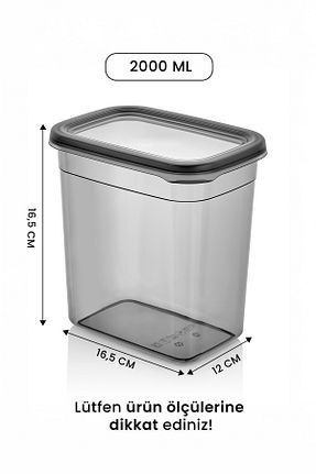 ظرف نگهداری طوسی پلاستیک Kitchen Life - کد 235694222