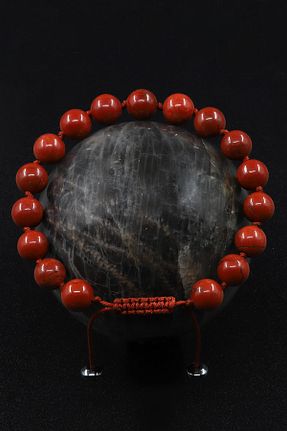 دستبند جواهر قرمز زنانه سنگ طبیعی Alibaba Doğaltaş - کد 767054500