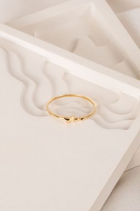 انگشتر طلا زرد زنانه 14 عیار Safir Kuyumculuk - کد 900381753