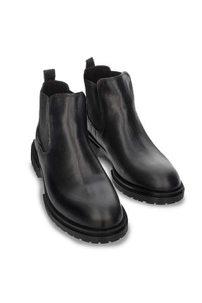 بوت / نیم بوت مشکی مردانه چرم خالص CZ London - کد 900611692