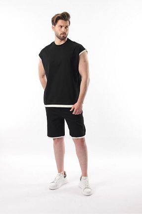 شلوارک و برمودا مشکی مردانه Straight Madmext - کد 901899440