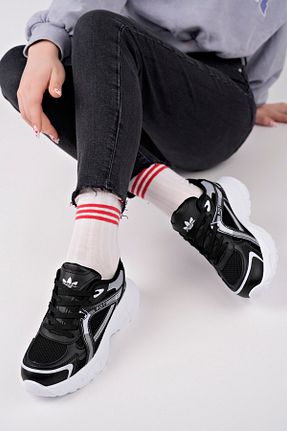کفش اسنیکر مشکی زنانه بند دار pasyone - کد 900615894