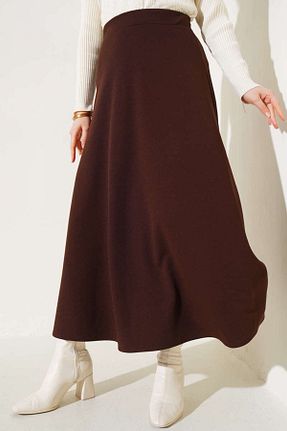 دامن حجاب قهوه ای زنانه کلوش MODA UGS - کد 900624427