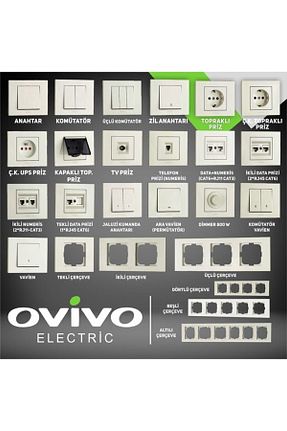 پریز سفید OVİVO - کد 163689796