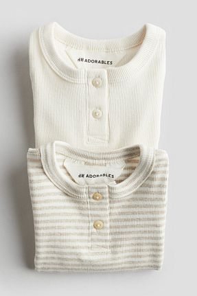 بادی بژ بچه گانه پنبه ای H&M - کد 900640878