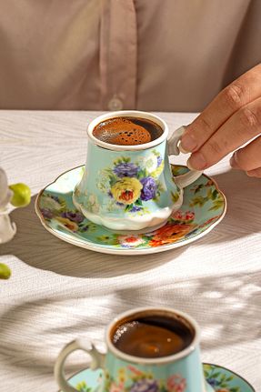 فنجان قهوه سفید 6 نفره Nehir - کد 900635312