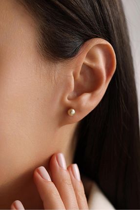 گوشواره طلا طلائی زنانه 14 عیار Tufanlar Kuyumculuk - کد 901932086