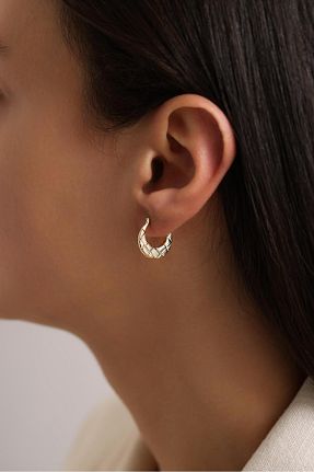 گوشواره طلا طلائی زنانه 14 عیار Tufanlar Kuyumculuk - کد 901930942