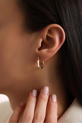 گوشواره طلا طلائی زنانه 14 عیار Tufanlar Kuyumculuk - کد 901931912