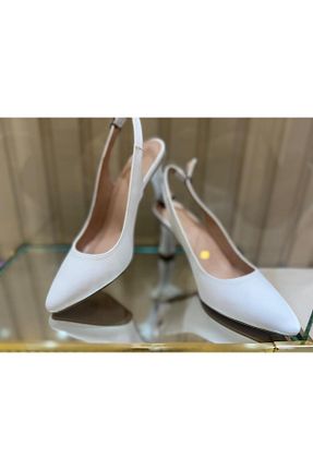 کفش پاشنه بلند کلاسیک سفید زنانه پاشنه تخت MODA27 - کد 900644616