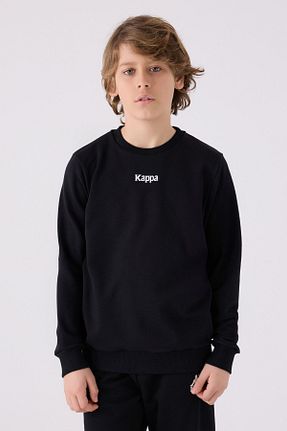 سوئیشرت مشکی بچه گانه چاپی Kappa - کد 859978796