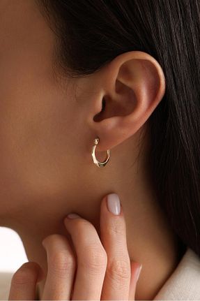 گوشواره طلا طلائی زنانه 14 عیار Tufanlar Kuyumculuk - کد 901930579