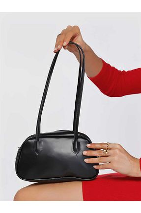 کیف دوشی مشکی زنانه چرم مصنوعی BAGS - کد 900656363