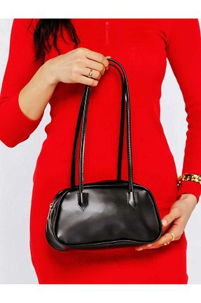 کیف دوشی مشکی زنانه چرم مصنوعی BAGS - کد 900656363