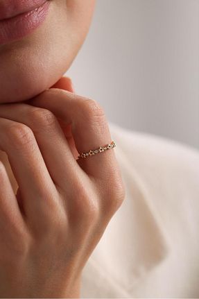 انگشتر طلا طلائی زنانه 14 عیار Tufanlar Kuyumculuk - کد 900648940
