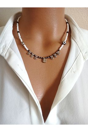 گردنبند جواهر مشکی زنانه رودیوم sondonfashion - کد 864950569