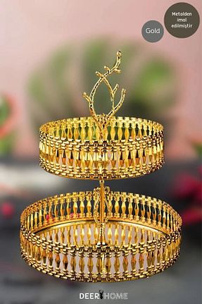قند دان طلائی فلزی ervashop - کد 698001683