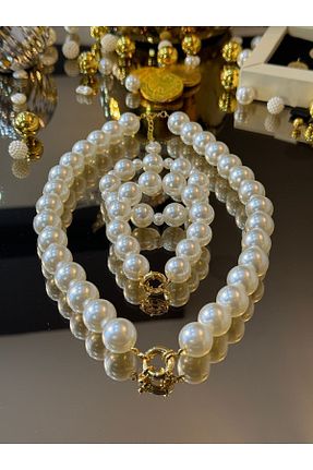 گردنبند مروارید بژ Şeyma ÖZŞAMLI - کد 789180370