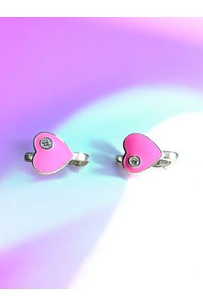 گوشواره نقره صورتی بچه گانه 925 عیار LITTLELUXE - کد 883976015