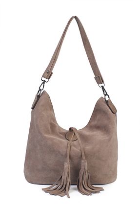 کیف دوشی قهوه ای زنانه چرم خالص Alessia Bag - کد 900759656