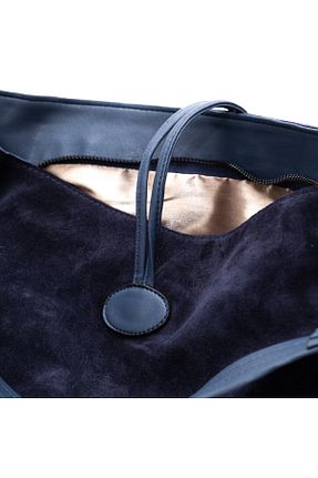 کیف دوشی سرمه ای زنانه چرم خالص Alessia Bag - کد 900759773