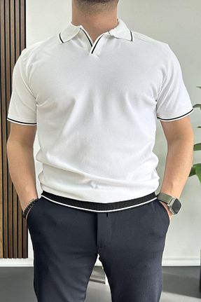 تیشرت سفید مردانه رگولار Edwox - کد 900774001