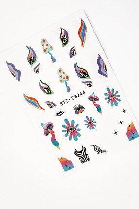 ناخن مصنوعی و اکسسوری آبی Flash Tattoos - کد 772478825