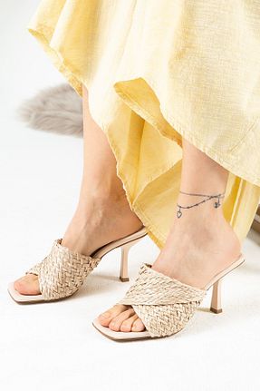 دمپائی بژ زنانه چرم مصنوعی Deery - کد 650870064