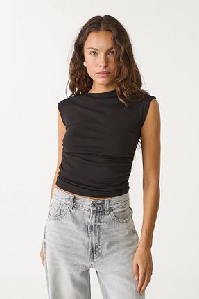 تیشرت مشکی زنانه Fitted Stradivarius - کد 900810709