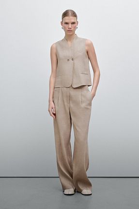 جلیقه بژ زنانه رگولار Massimo Dutti - کد 900826049