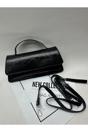 کیف دوشی مشکی زنانه چرم مصنوعی BYSELMA - کد 900797033