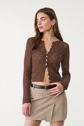 رویه قهوه ای زنانه پنبه ای Stradivarius - کد 900832954