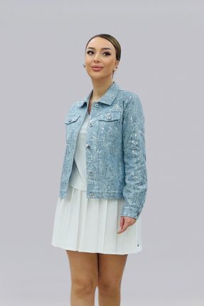 کت آبی زنانه اسلیم Ekol - کد 900818206