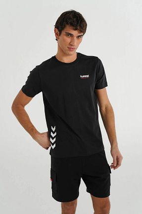 تیشرت مشکی مردانه یقه دوچرخه hummel - کد 895058271