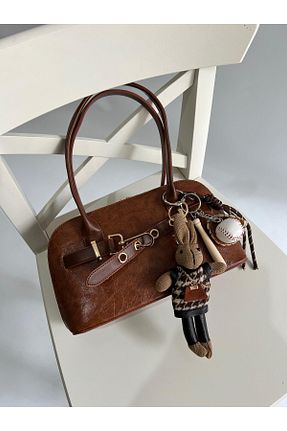 کیف دوشی قهوه ای زنانه چرم مصنوعی Mia Collection - کد 900792618
