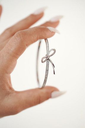 دستبند استیل (فولاد) رنگی زنانه رودیوم AŞIK ACCESSORIES - کد 890945998