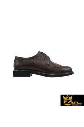 کفش کلاسیک قهوه ای مردانه چرم خالص Zaim Kundura - کد 900801898