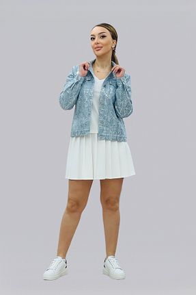 کت آبی زنانه اسلیم Ekol - کد 900818206