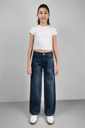 شلوار جین آبی بچه گانه پاچه گشاد CEDY DENIM - کد 884924243