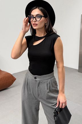 بلوز مشکی زنانه ساده LACHT - کد 900846101