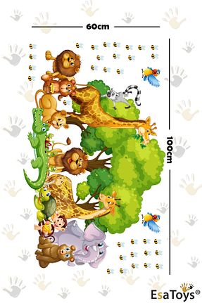 استیکر دیوار رنگی 5+ esatoys - کد 900911037